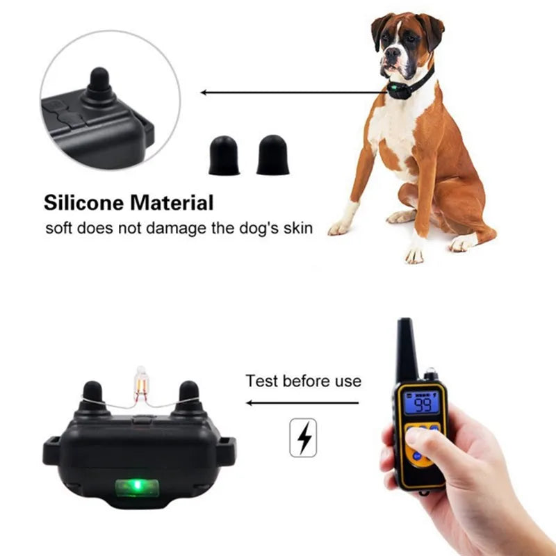Smart Dog Training Collar – Waterproof, Rechargeable & Remote-Controlled Anti-Bark System