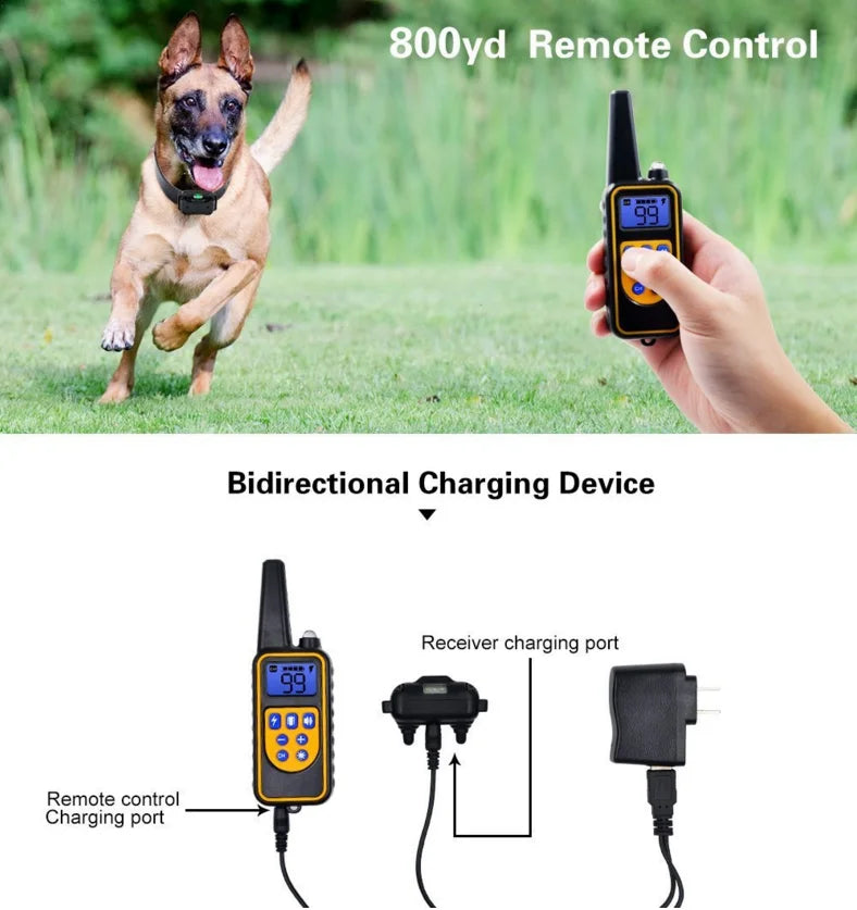 Smart Dog Training Collar – Waterproof, Rechargeable & Remote-Controlled Anti-Bark System