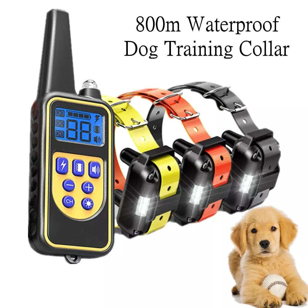 Smart Dog Training Collar – Waterproof, Rechargeable & Remote-Controlled Anti-Bark System